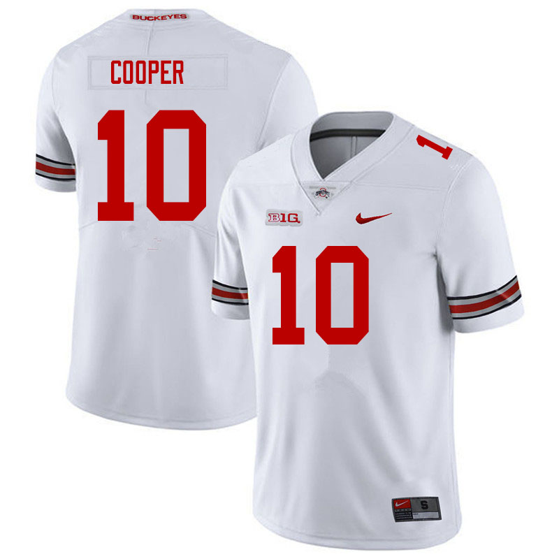 Men #10 Mookie Cooper Ohio State Buckeyes College Football Jerseys Sale-White